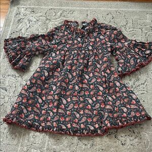 Doen girls paisley ruffle dress